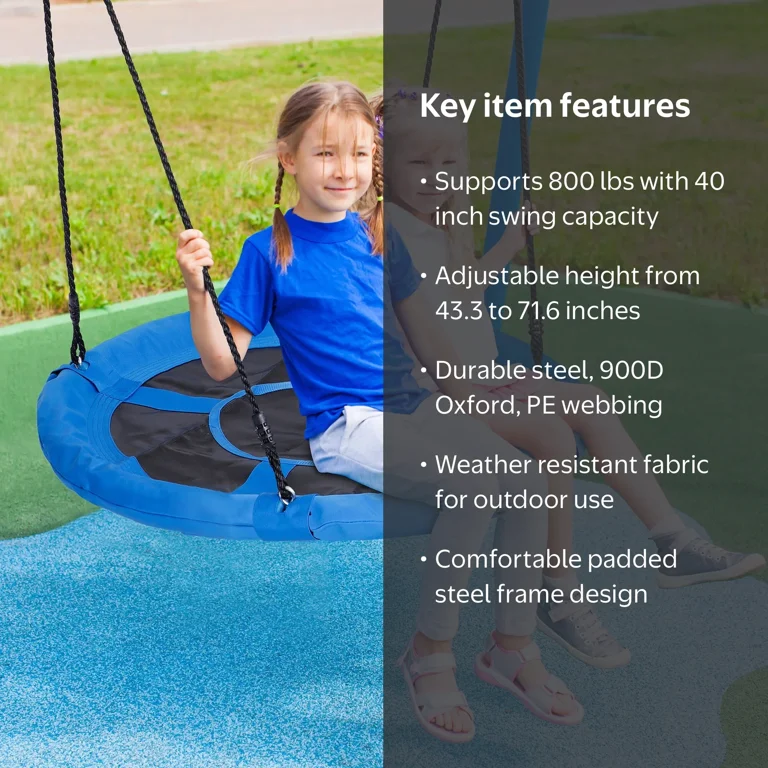 ZenSports 40'' Outdoor Flying Saucer Swing, 800lbs Capacity