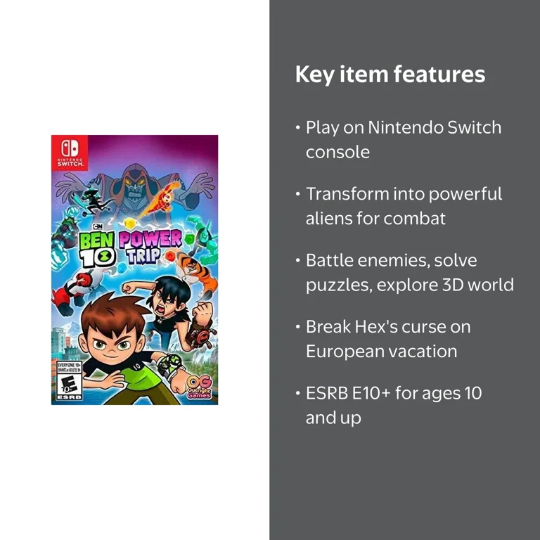 Outright Games, Ben 10 Power Trip, 819338021003, Nintendo Switch