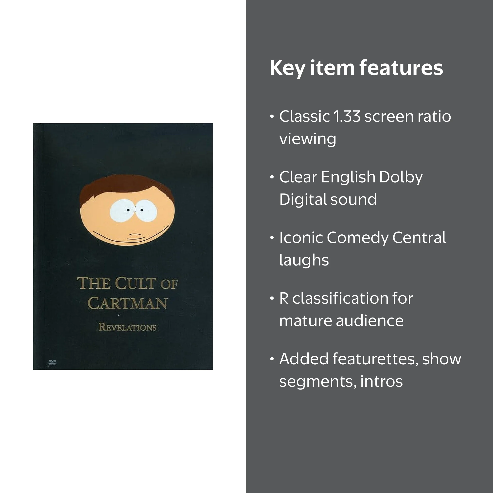 South Park: Cult of Cartman (DVD), Comedy Central, Comedy