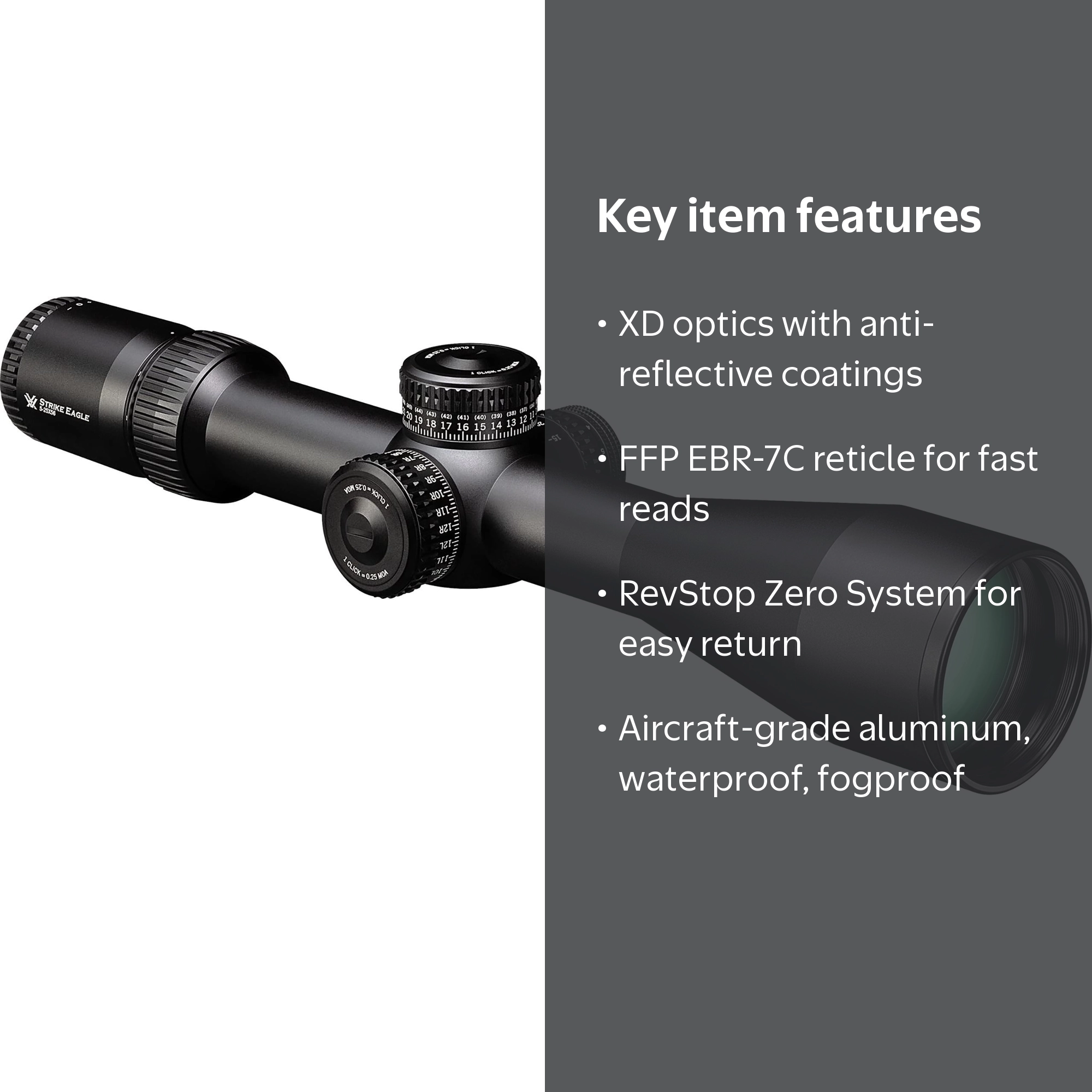 Vortex SE-52503 Strike Eagle FF 5-25x56mm EBR-7C MOA 34mm Black