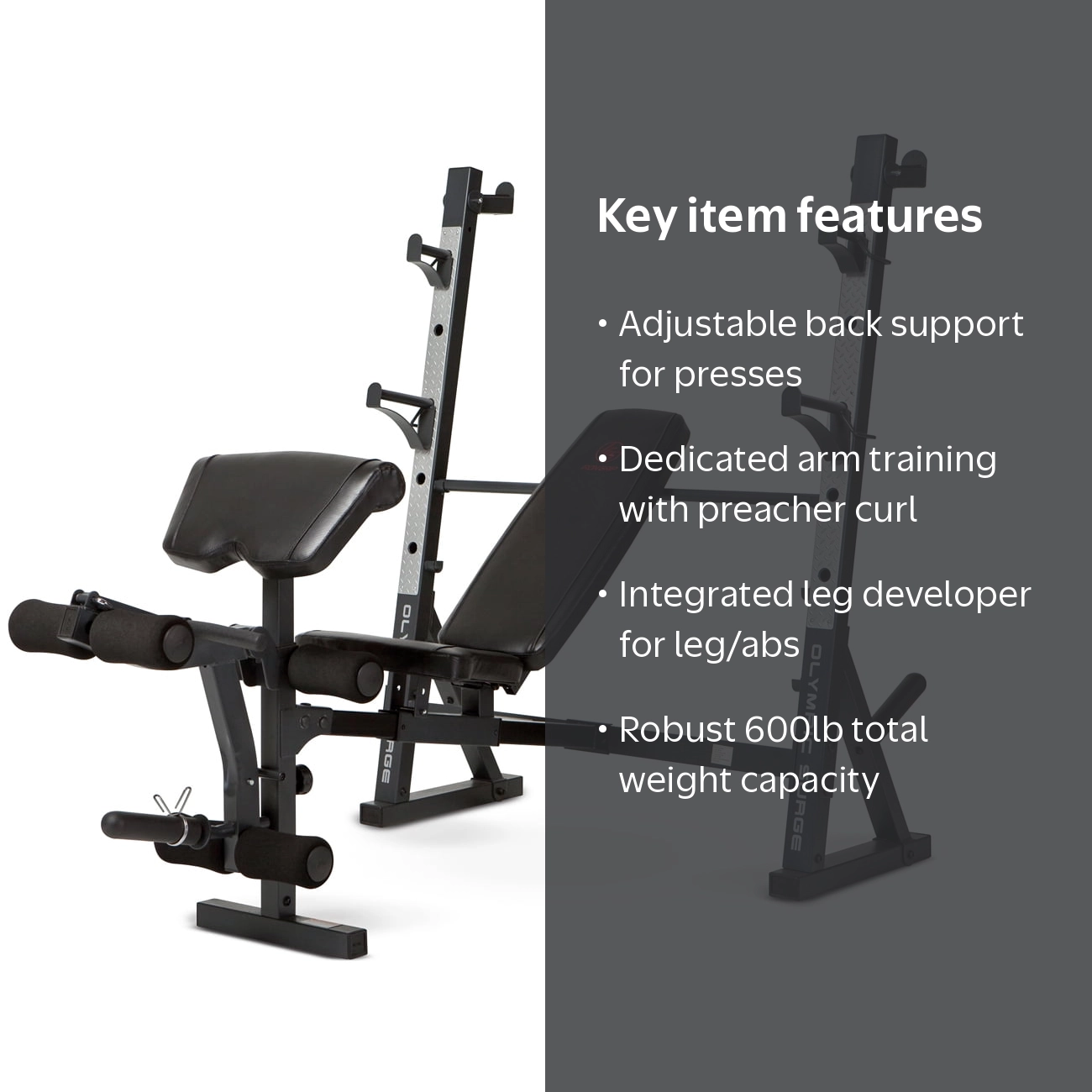 Marcy, Adjustable Olympic Weight Bench MD-857, 80