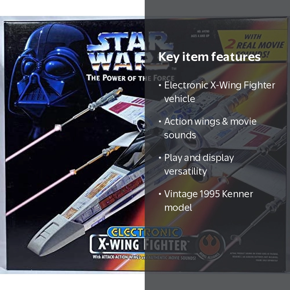 Star Wars Power of the Force Electronic X-Wing Fighter Vehicle
