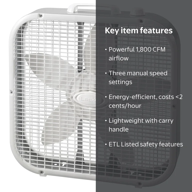 Lasko, Box Fan, 20