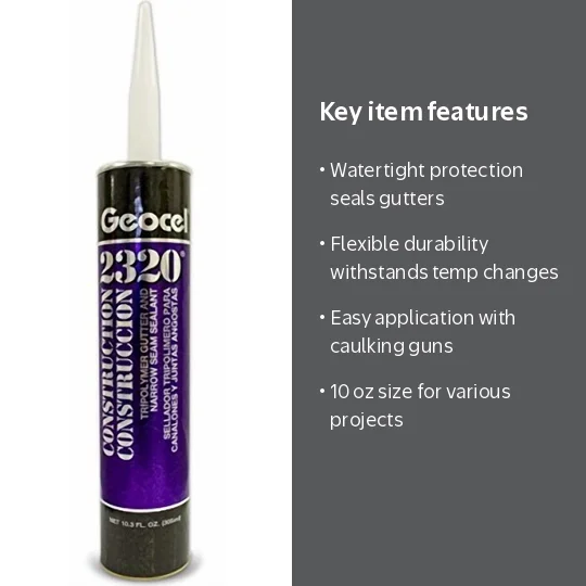 Geocel, Gutter and Narrow Seam Sealant 2320, 10 oz, Multicolor
