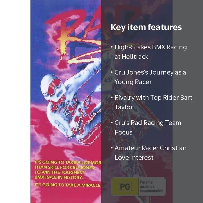 Rad DVD, Australian Exclusive, BMX Racing Story, Cru Jones
