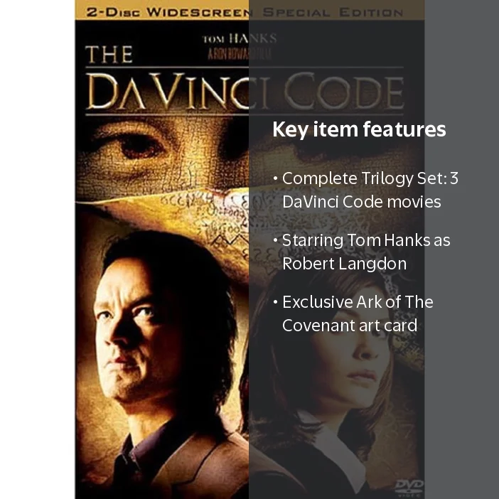 The DaVinci Code Trilogy Action Movie (DVD) Set - Walmart.com