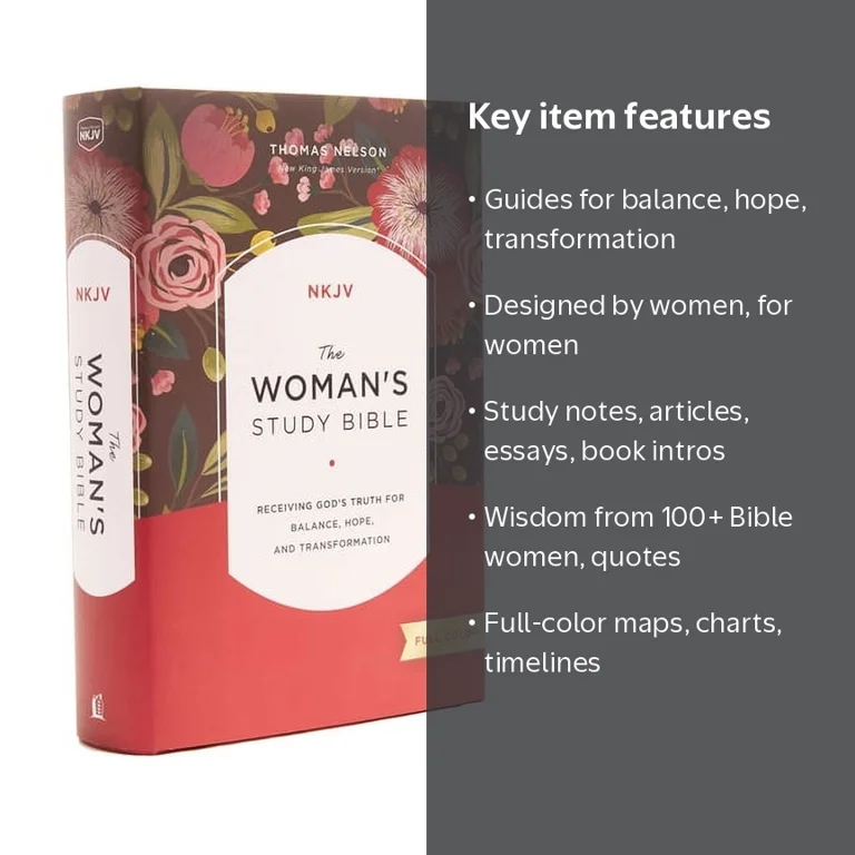 NKJV Woman's Study Bible, Full-Color, Hardcover: Receiving God's