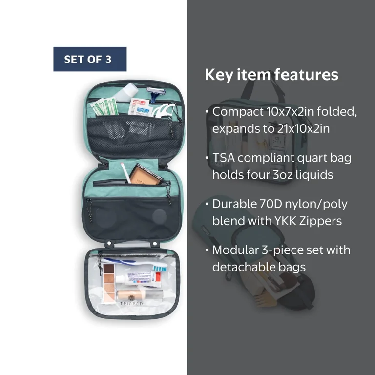 foldable hanging travel toiletry bag with detachable WODISON Clear Cosmetic Organiser Storage, Black, One Size : Beauty & Personal Care writing instruments Hanging Case with Pouch |