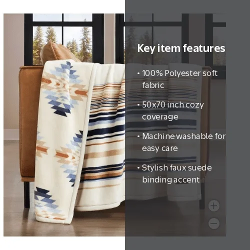 Pendleton, Reversible Plush Throw, 50