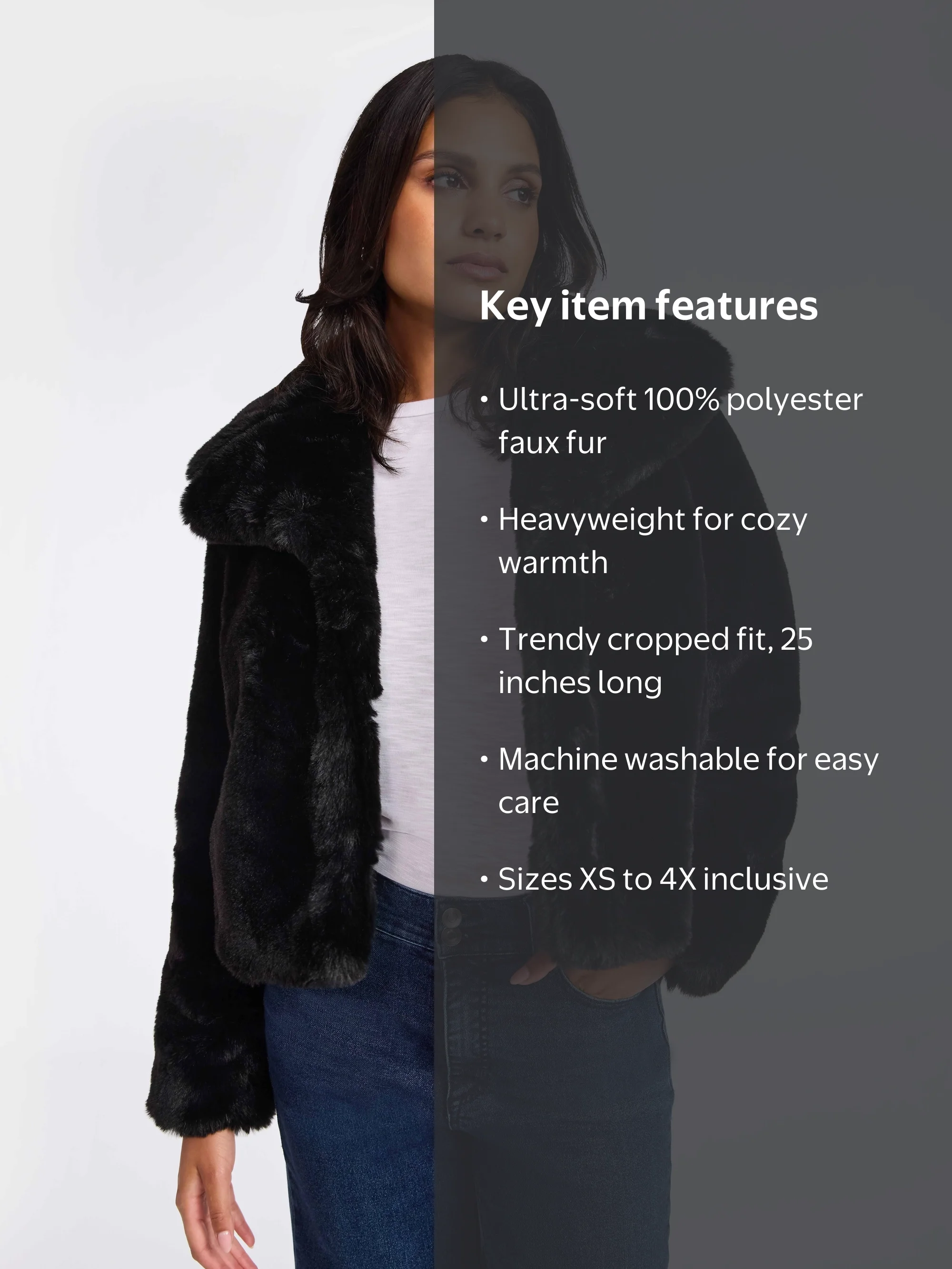 Sofia by Sofia Vergara Women's and Women's Plus Size Faux Fur