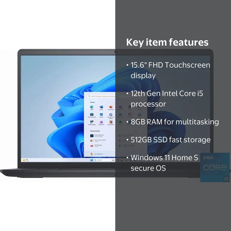 New Dell Inspiron 15 Touchscreen Laptop - Intel Core i5, 8GB RAM