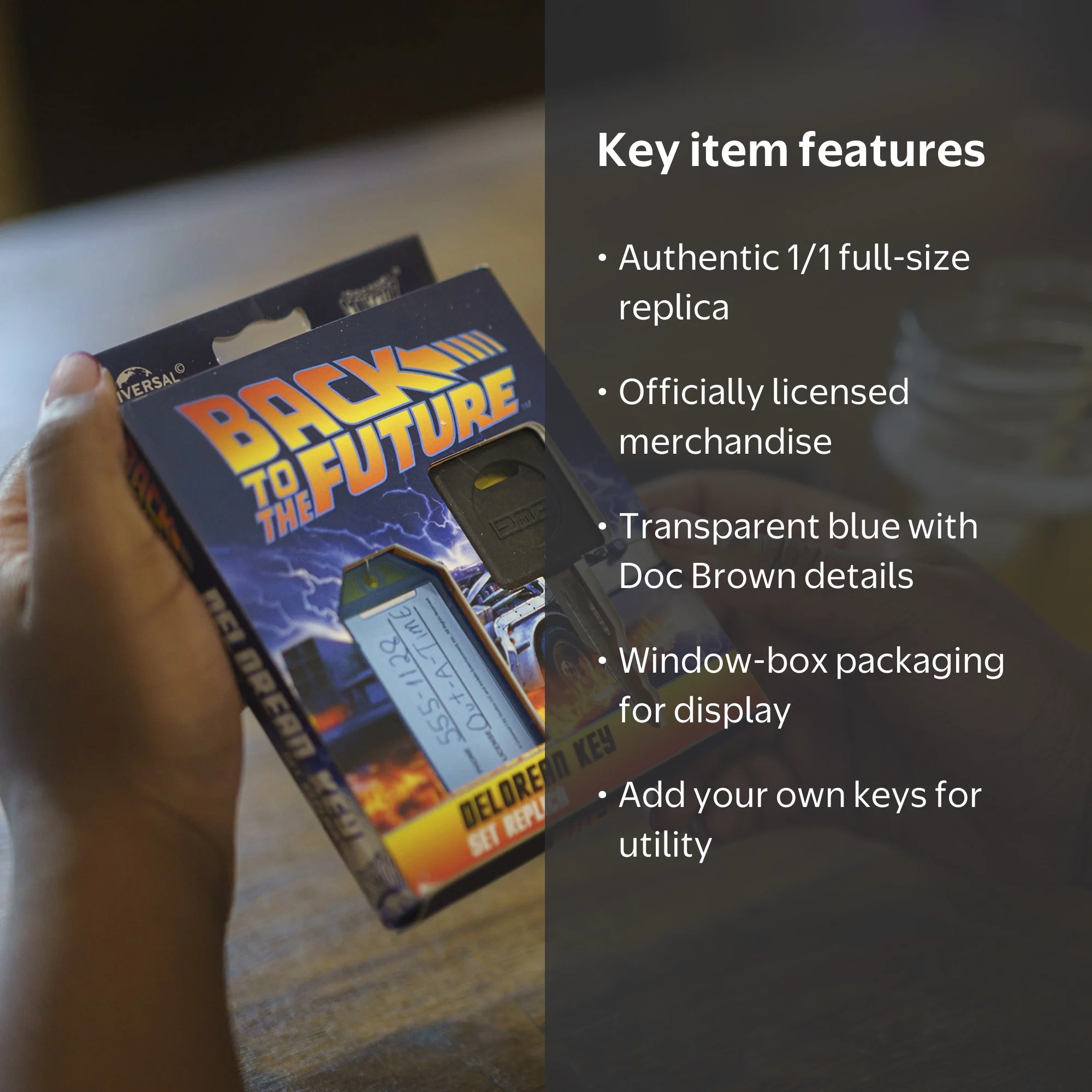 Doctor Collector Back to the Future DeLorean Key Set Replica