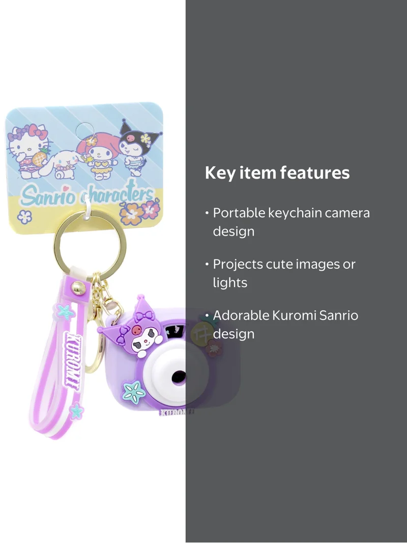 Sanrio Projection Camera Kuromi Keychain - Walmart.com