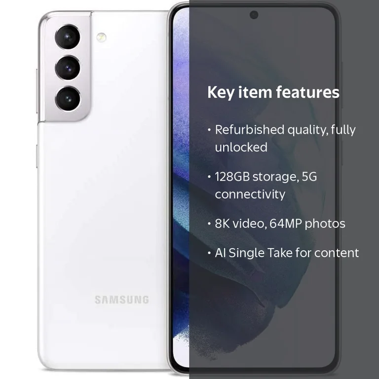 GALAXY S21 ホワイト Samsung Galaxy S21 5G 128GB G991U Fully Unlocked Smartphone