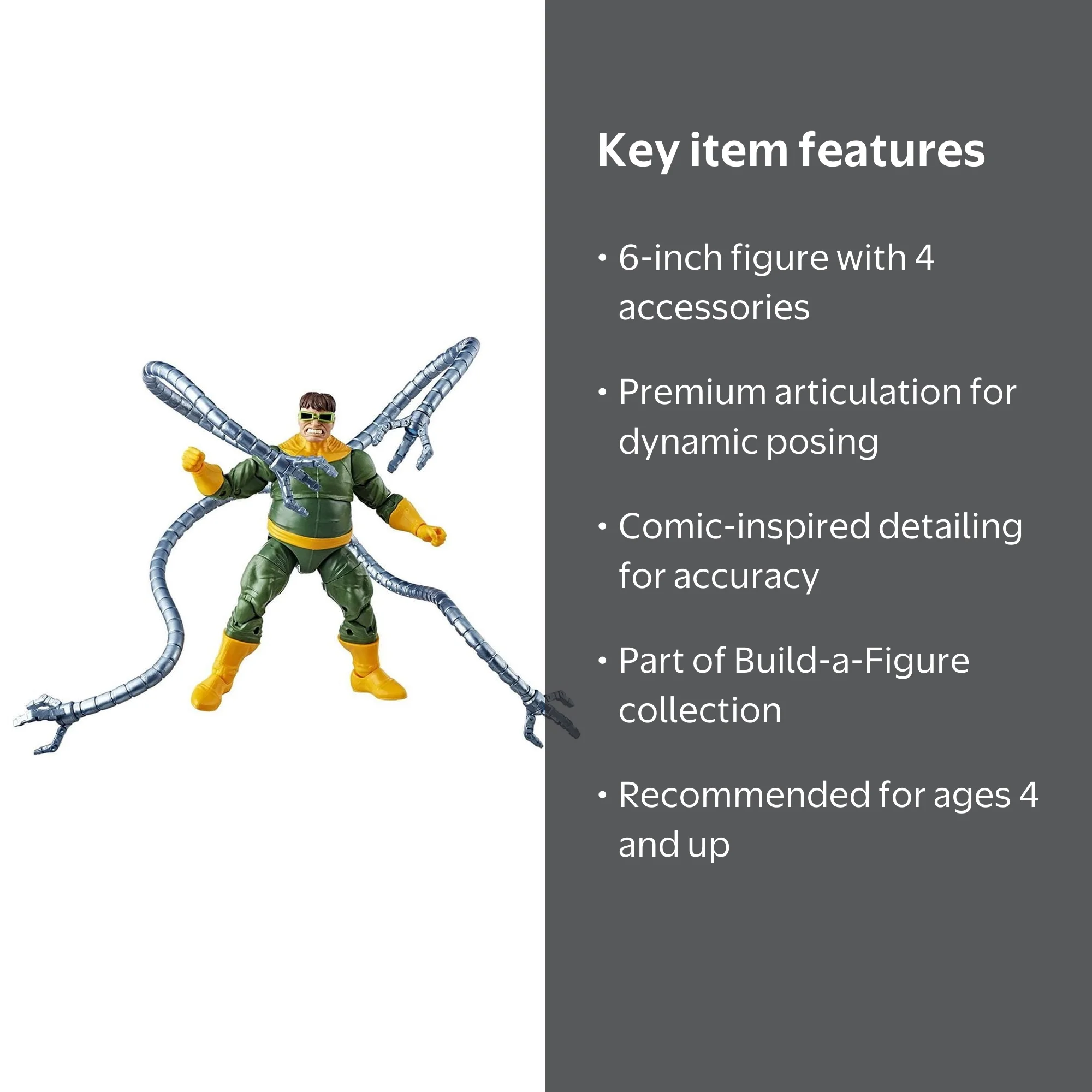 Docoo Free Shipping! Spider-Man Legends Series 6-inch Doc Ock - Walmart