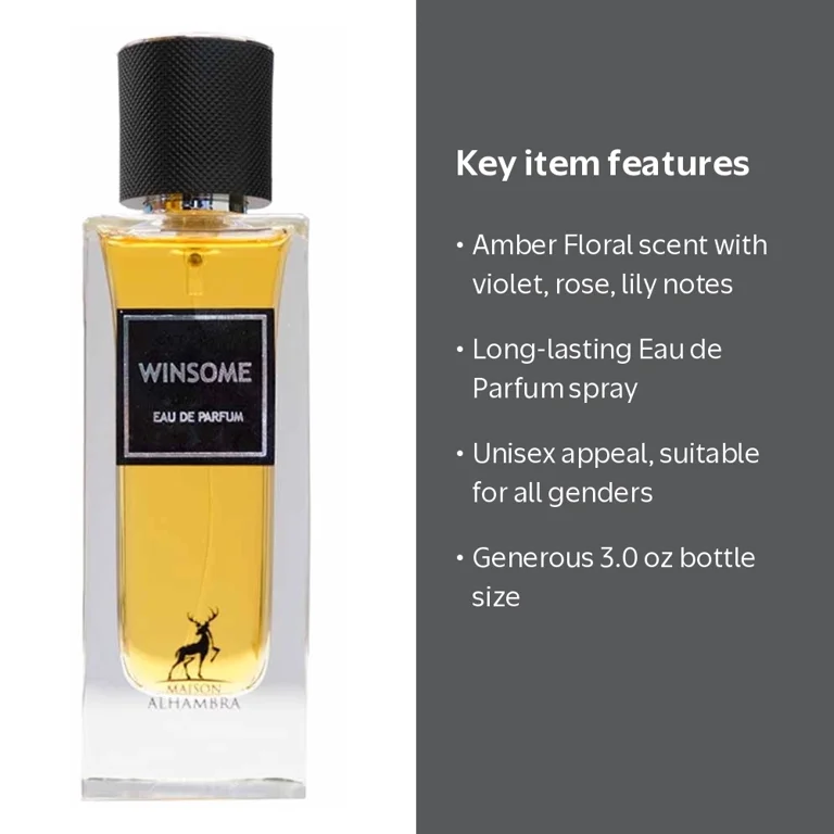 Maison Alhambra Fragrances Unisex Winsome EDP Spray 3.0 oz Amber
