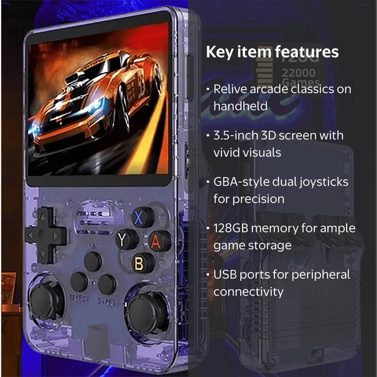 R36S Open Source Handheld Game Console with GBA Dual Joystick