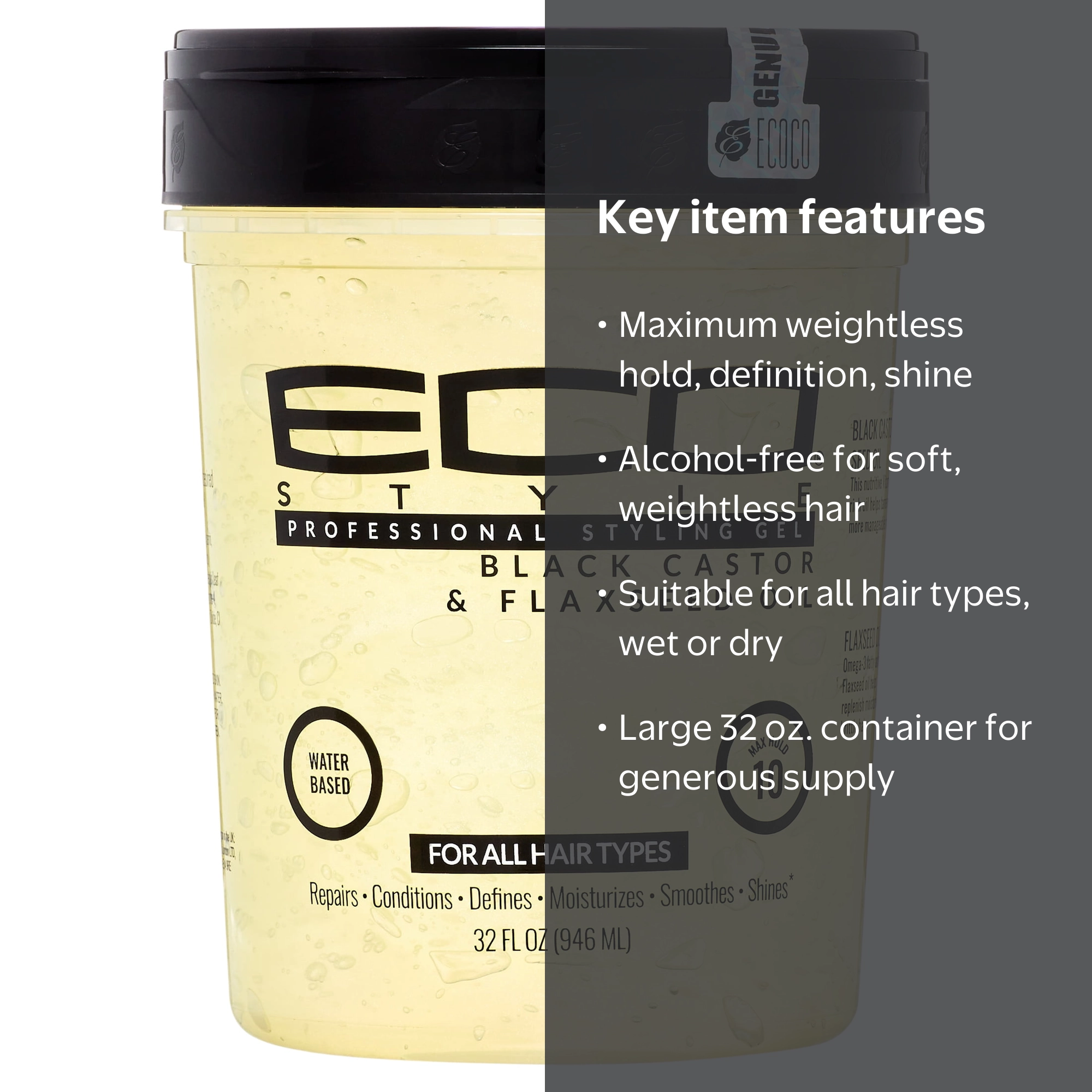 ECO STYLE, Hair Styling Gel, Moisturizing, 32 fl oz - Walmart.com