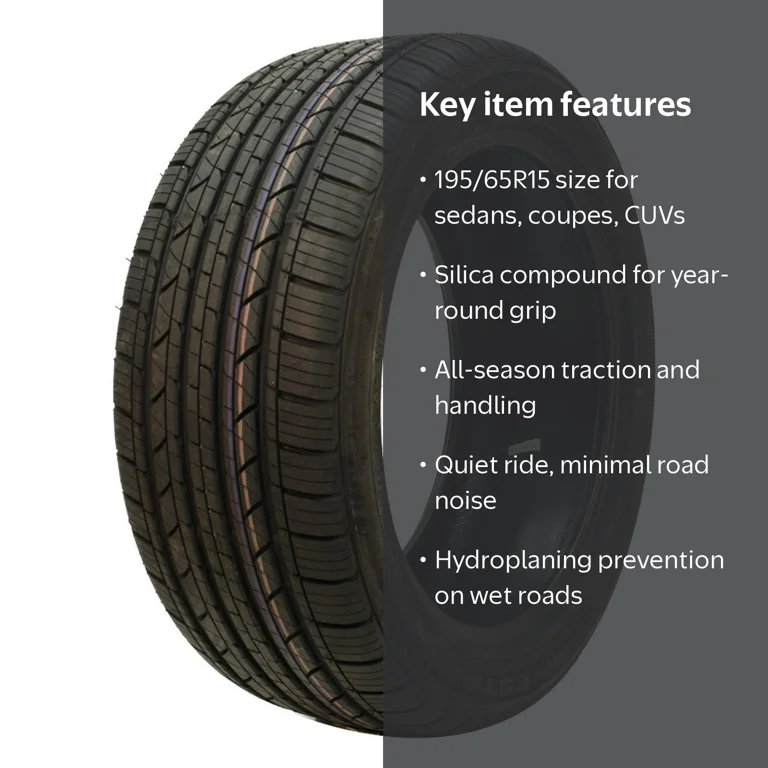 Milestar, All-Season Tire, 195/65R15 91H, Designed for Sedans and
