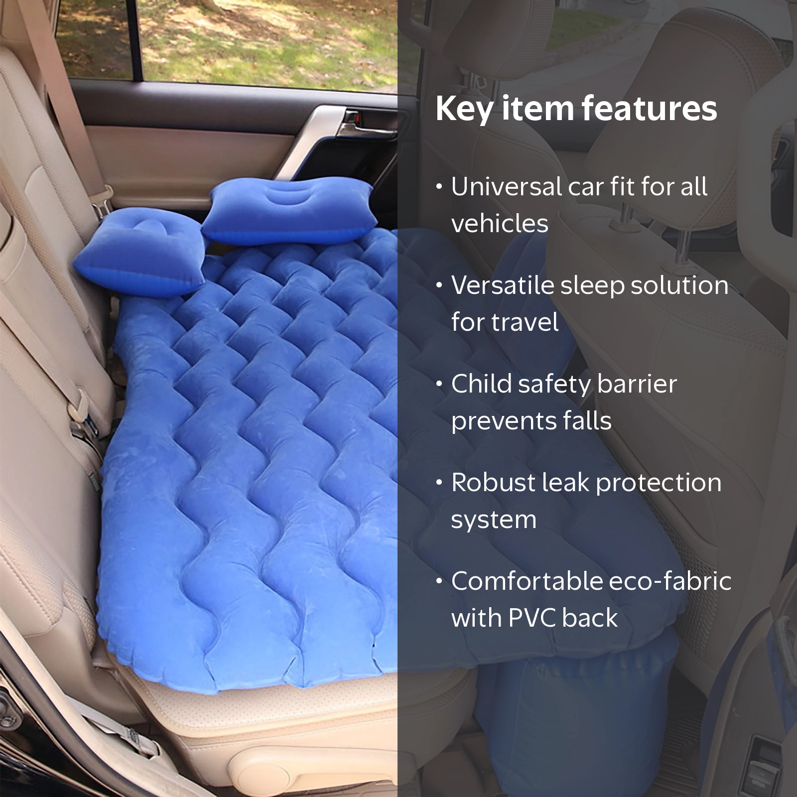 Ycandiee Inflatable Air Mattress, Back Seat Air Mattress, Rear
