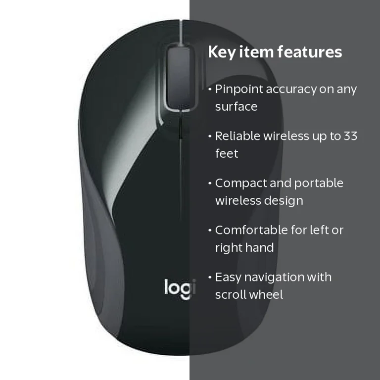 Logitech, Wireless Optical Mouse, M187, Black, Mini Design