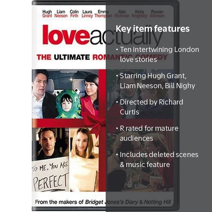 Universal Studios Love Actually DVD - Romance Comedy Movie