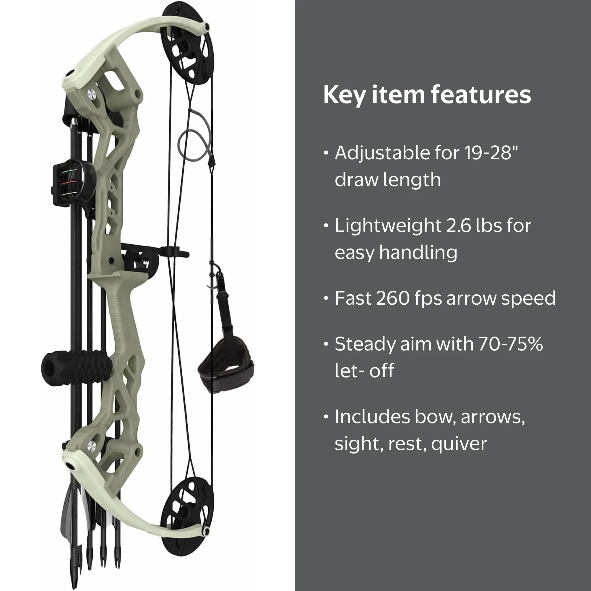 Sanlida Archery Dragon X6 Compound Bow Kit for Youth, Kids