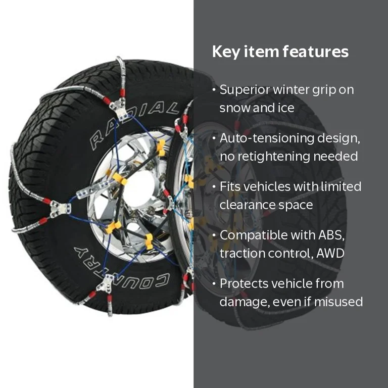 Super Z, Car Snow Tire Chain, SZ435 Super Z6 Radial Cable, Pair