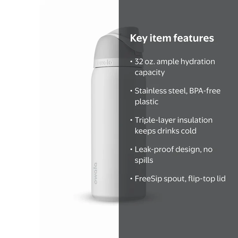 Owala FreeSip Fancy 32-oz Stainless Steel Shy Marshmallow Water