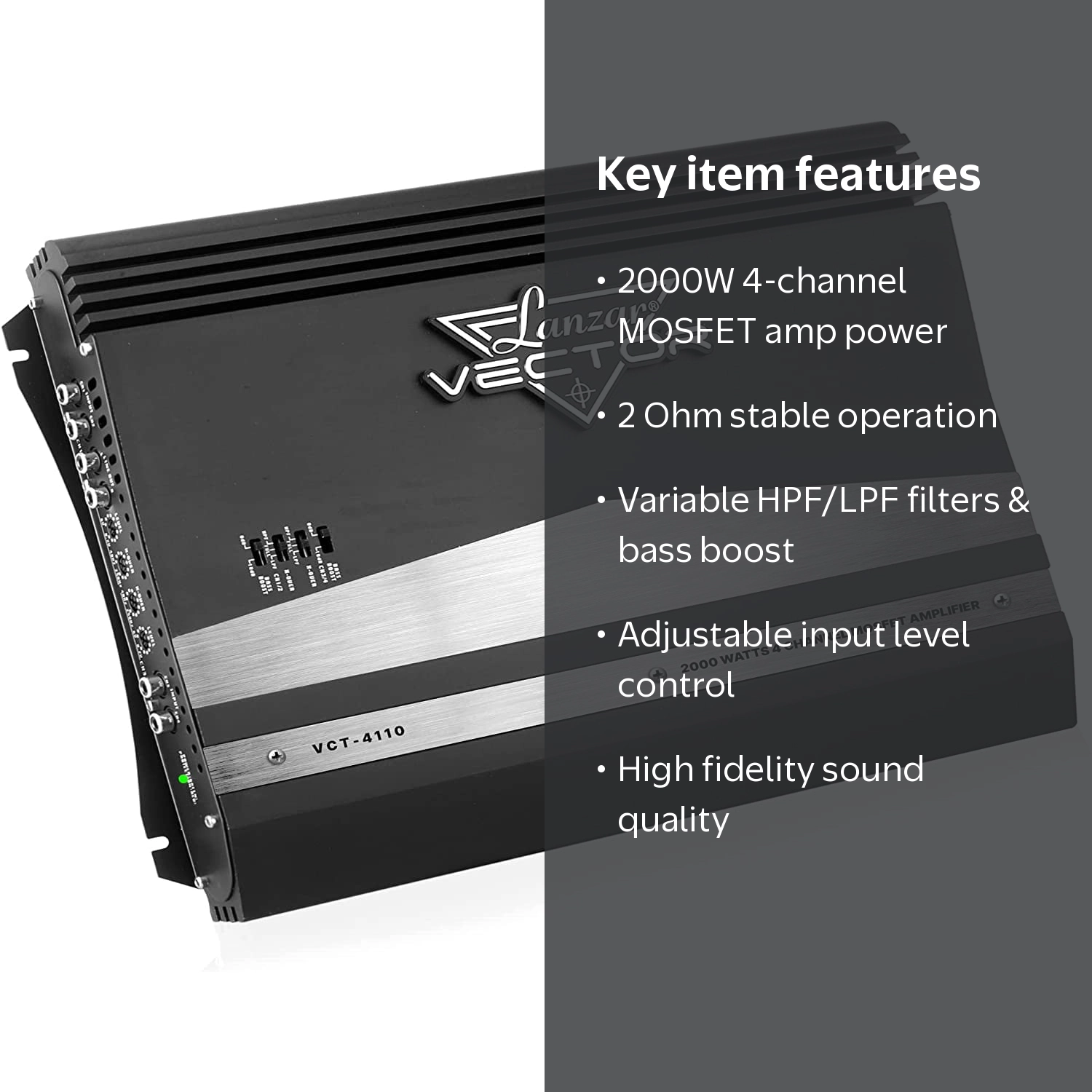 Lanzar 2000W 4 Channel High power Mosfet Amplifier - Walmart.com