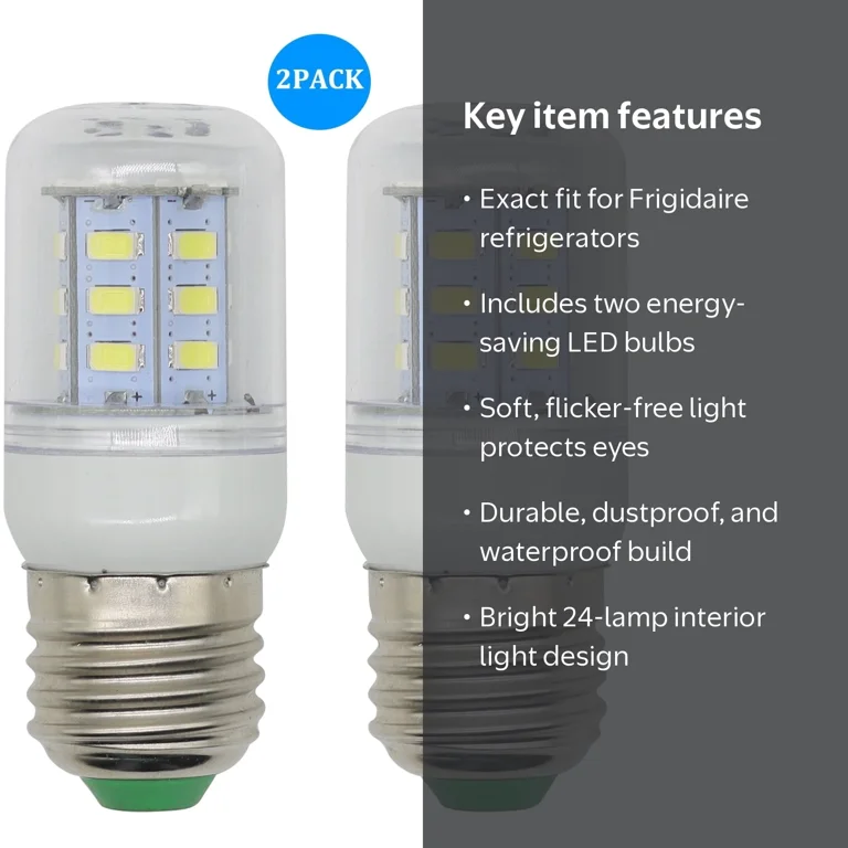 LIENIAO, Refrigerator LED Light Bulb, 5304511738, White 2Pack