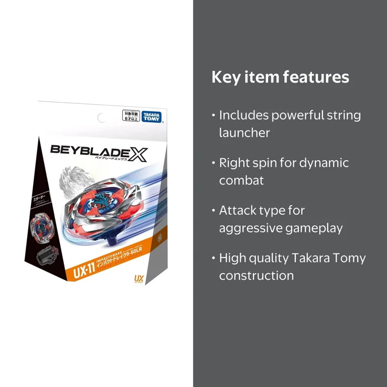 Takara Tomy Beyblade X UX-11 Starter Impact Drake, Top - Walmart.com