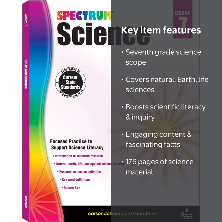 SPECTRUM, Science Workbook, Volume 59, Grade 7, Educational