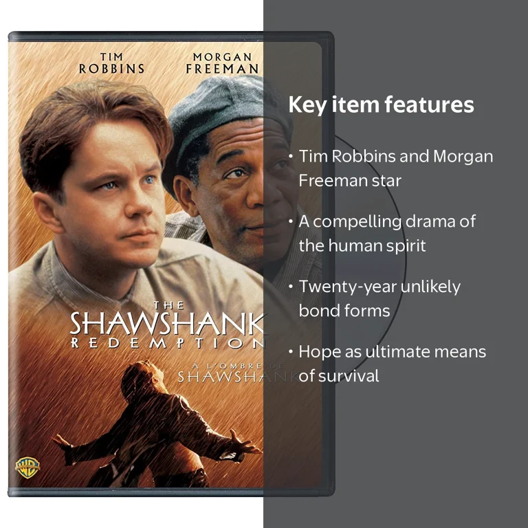 The Shawshank Redemption DVD, Drama, R Rated, Tim Robbins