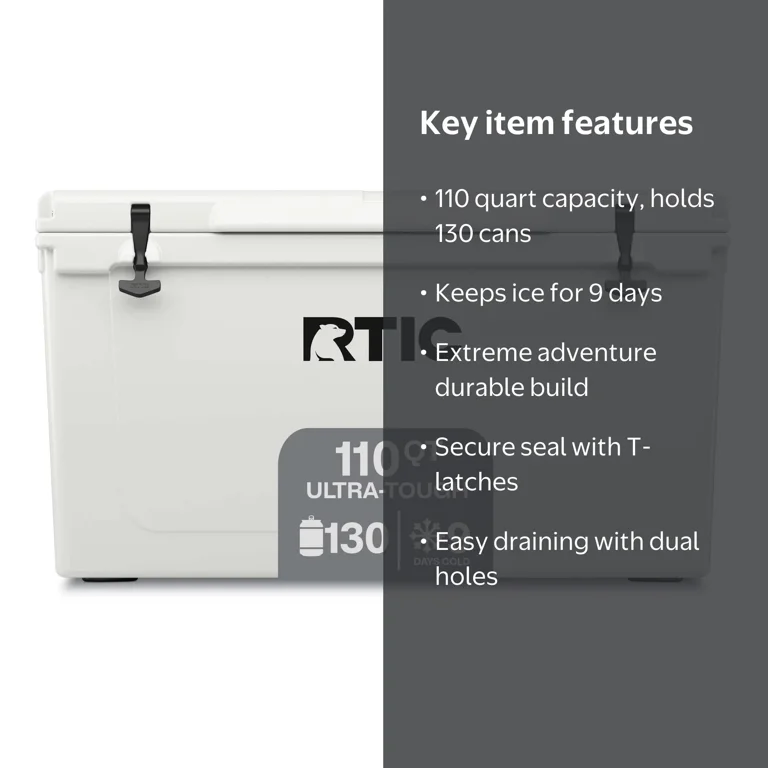 冷凍ラット110〜130g×20匹　130〜150g×15匹 RTIC 110 QT Ultra-Tough Rotomolded Hard-Sided Ice Chest Cooler