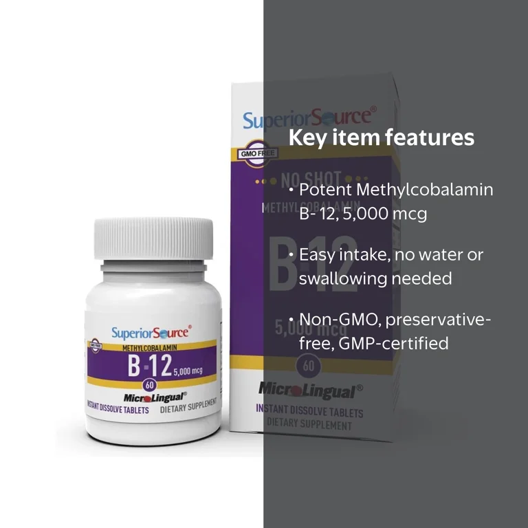 Superior Source No Shot B-12, 2,500 mcg, 90 MicroLingual Quick Dissolve Tablets