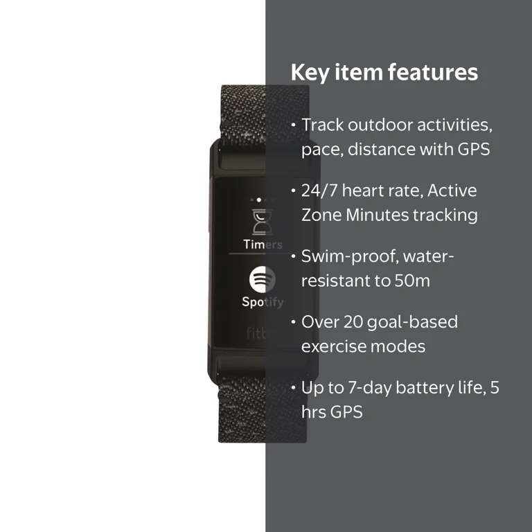 Fitbit Charge 4 Special Edition Activity Tracker (NFC), Granite