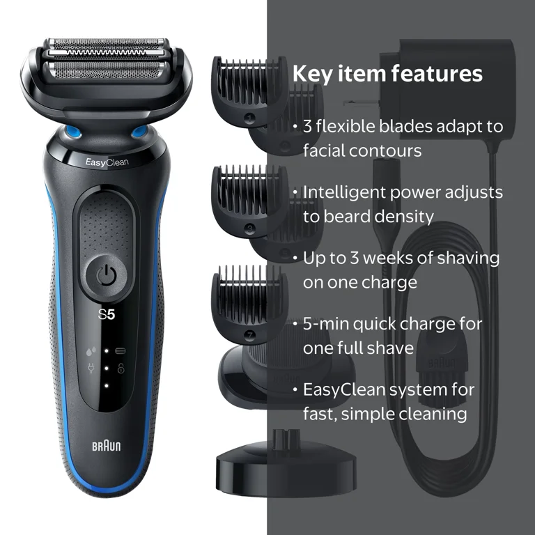 Braun, Electric Shaver, Series 5 5049cs, Wet & Dry, EasyClean