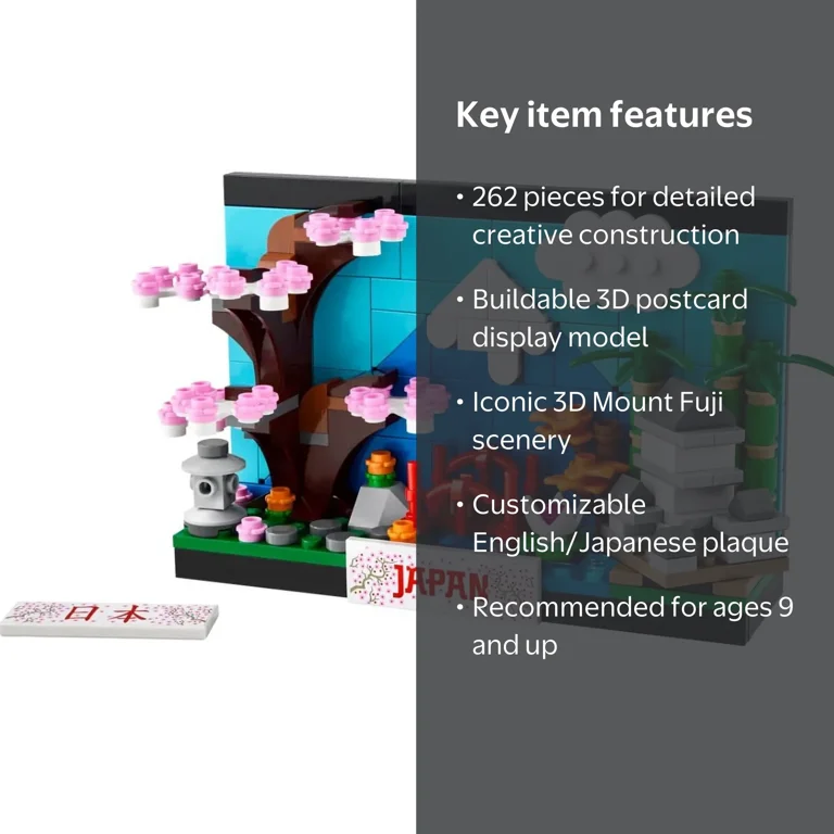 LEGO, Creator 40713 Japan Postcard, 262 Pieces, For Ages 9+