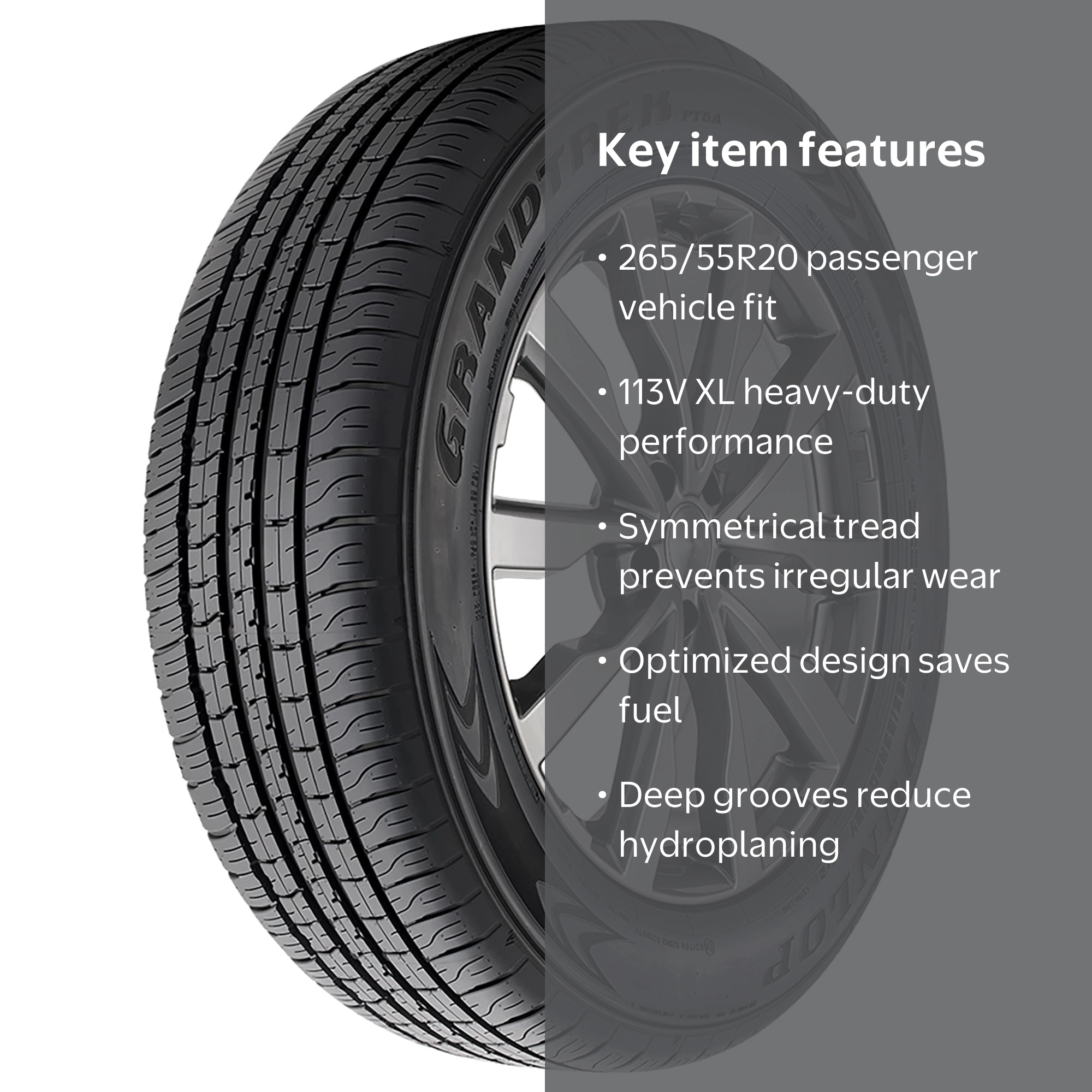 Dunlop Grandtrek PT5A Touring 265/55R20 113V XL Passenger Tire