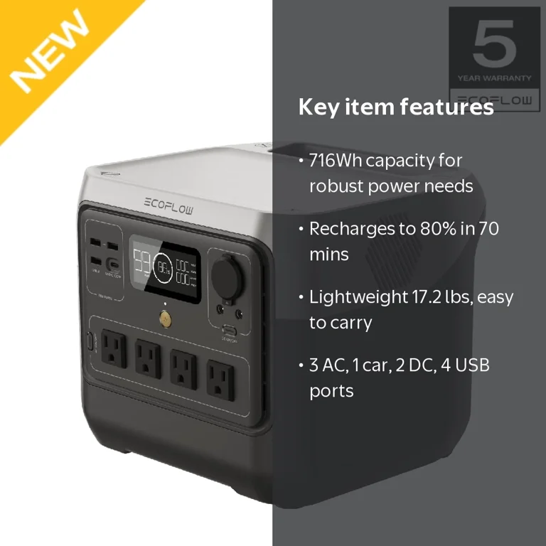 EF EcoFlow Portable Power Station, 716Wh, 10 Outlets - Walmart.com