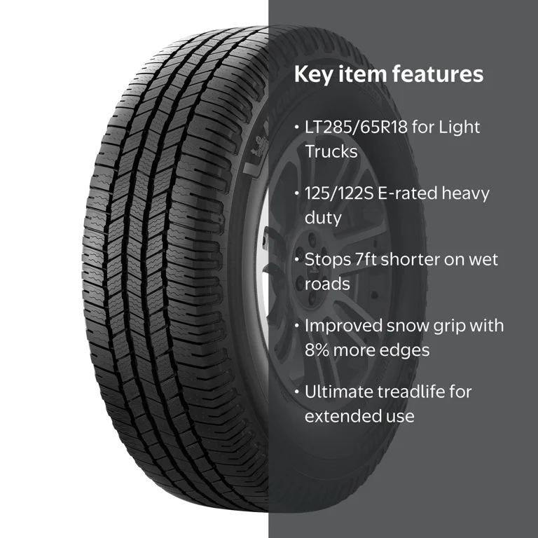 Michelin Defender LTX MS2 Tire, 285/65R18, 125/122S E - Walmart.com