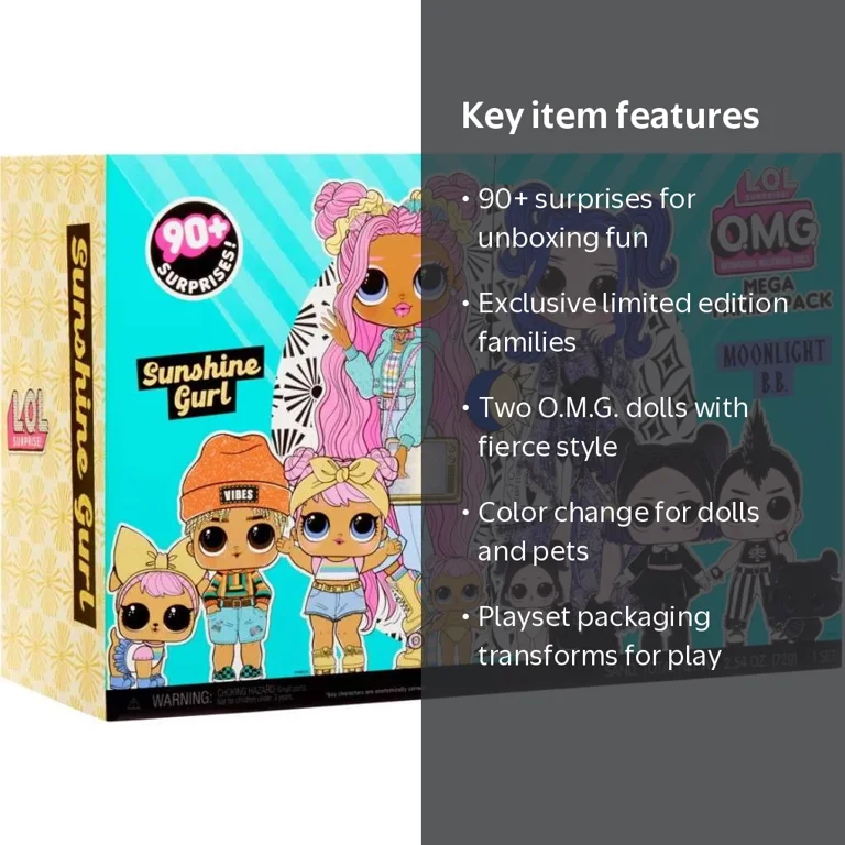 LOL Surprise Dolls: Fierce Sunshine Gurl & Moonlight B.B. Mega
