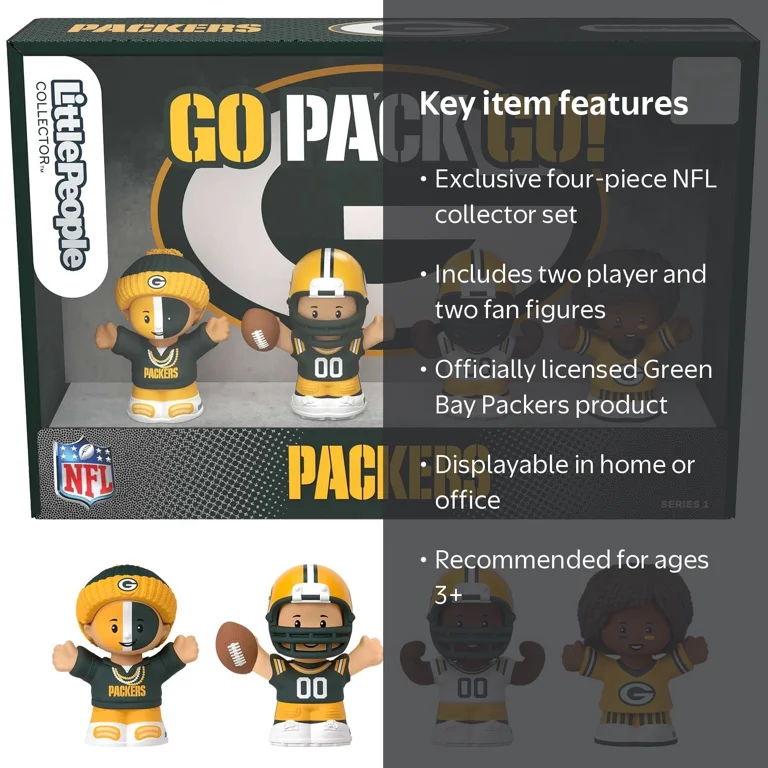 【最安値】ピクサー フォーキーSSP その他おまけ5枚セット Fisher-Price Little People Green Bay Packers Four-Piece NFL
