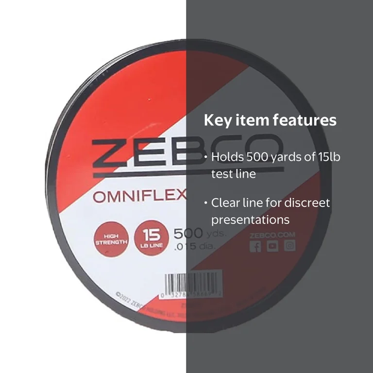 Zebco Omniflex Monofilament Fishing Line, 15-Pound, 500yd