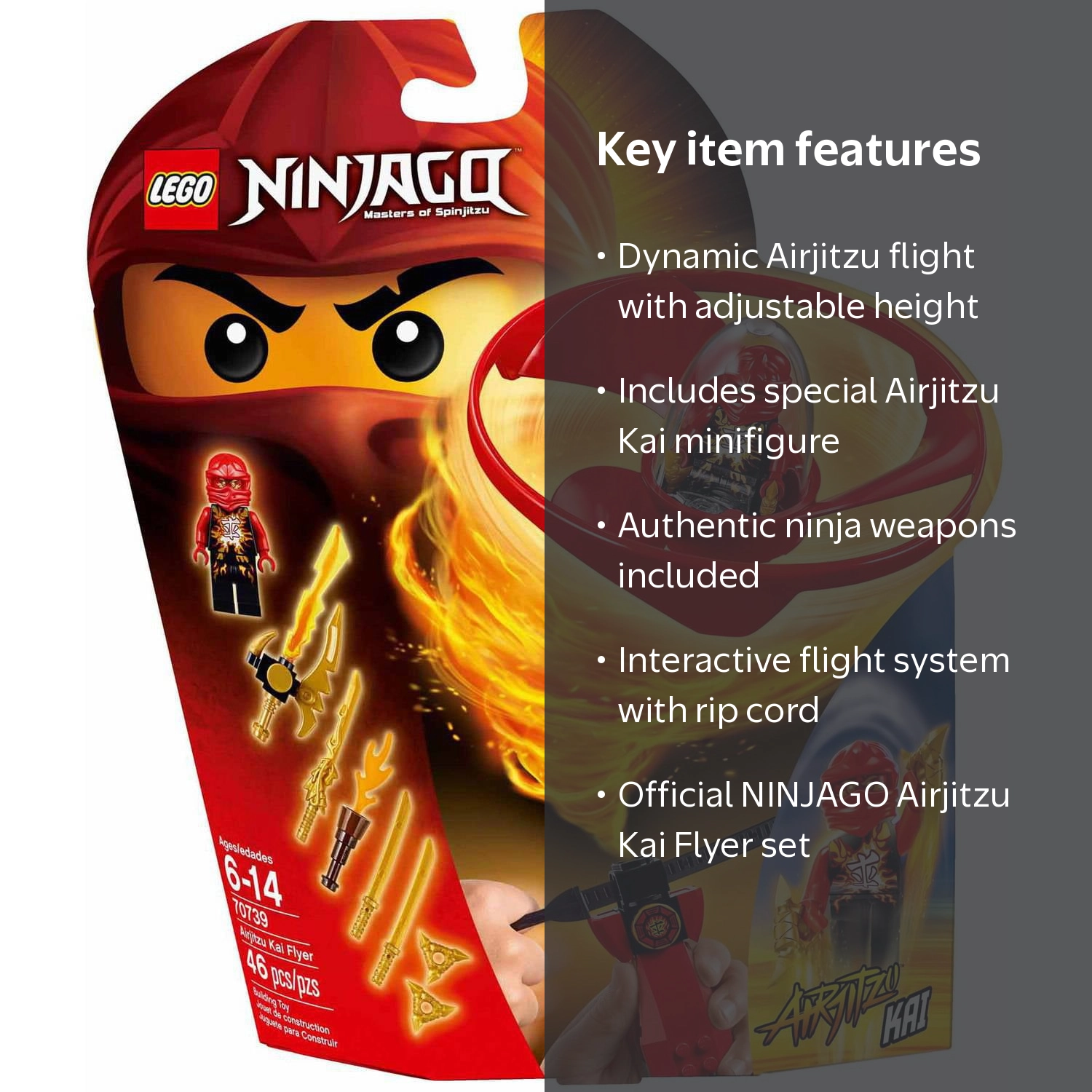 Ninjago Airjitzu Kai Flyer Set LEGO 70739 - Walmart.com