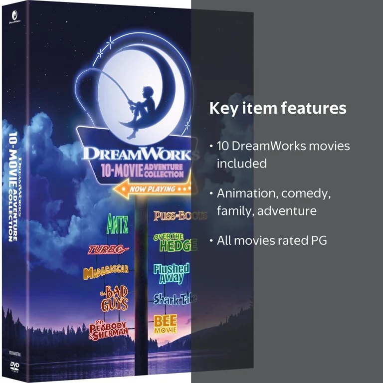 DreamWorks 10-Movie Adventure Collection (DVD), Family, DreamWorks