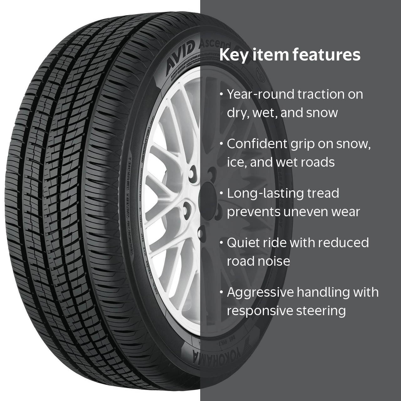 Yokohama Avid Ascend GT All Season 235/40R19 96V XL Passenger Tire