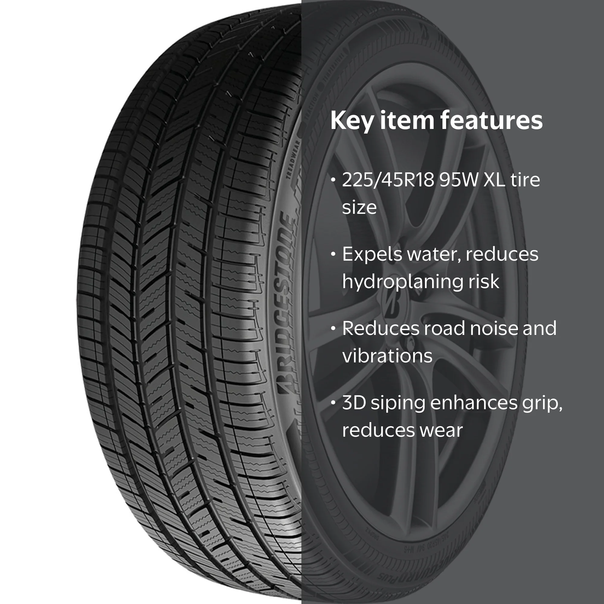 Bridgestone DriveGuard Plus Touring 225/45R18 95W XL Passenger