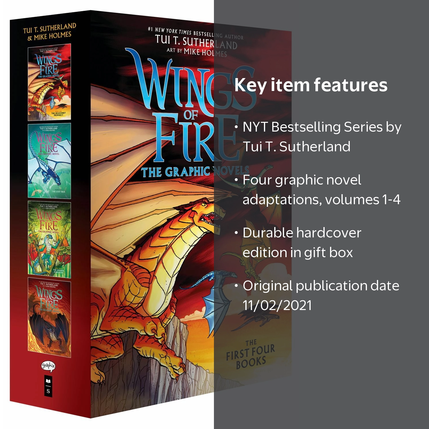Wings of Fire #1-#4 Graphic Novel Box Set Hardcover - Walmart.com